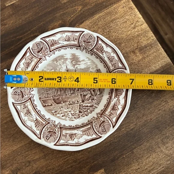 Vintage Nautical Brown Plate - Picture 3 of 4